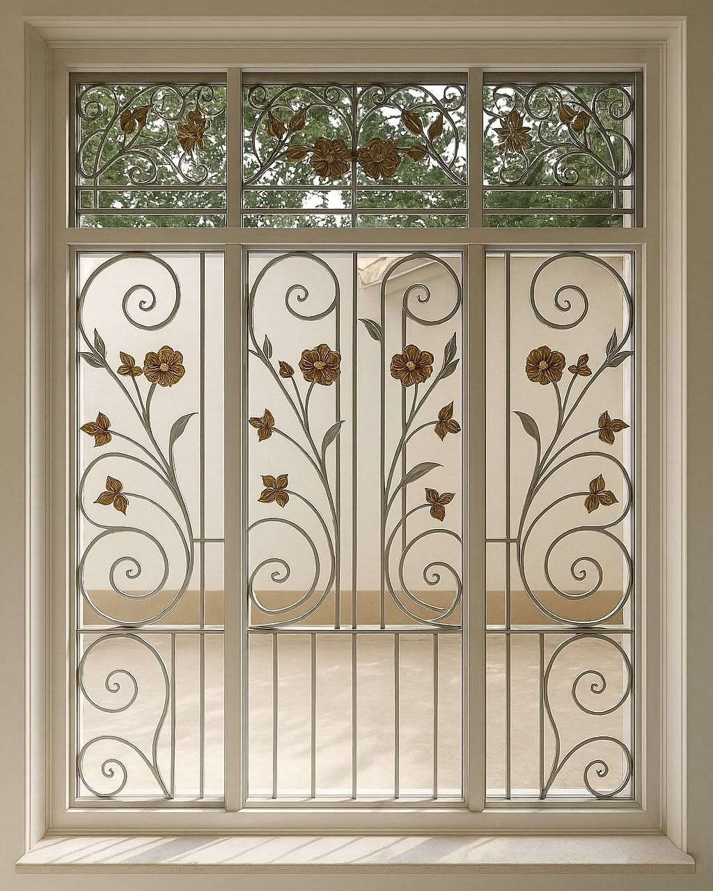 Floral Rosette Window #20